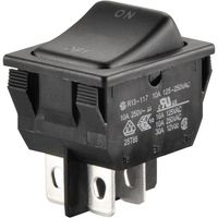 TRU COMPONENTS 1587547 Wipschakelaar TC-R13-117A-01 250 V/AC 10 A 1x uit/aan Continu 1 stuk(s) - thumbnail