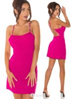 * KOUCLA Roze party jurkje met strass ,IS57221-P