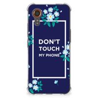 Samsung Galaxy Xcover 7 Anti Shock Case Flowers Blue DTMP