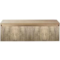 Frozen 3D Badmeubelset 140 cm - Greeplijst in Kleur - Inclusief Wastafelbovenblad French Oak