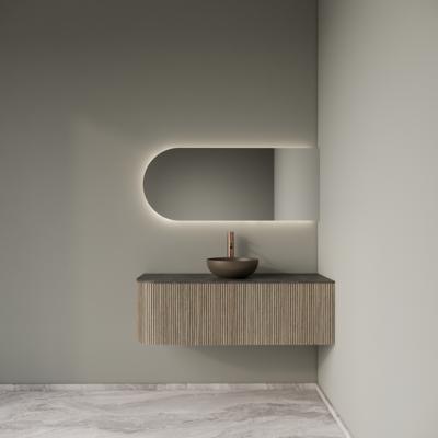 Badkamermeubelset Gliss Design Alluro 120 cm Rechts Corn Silk