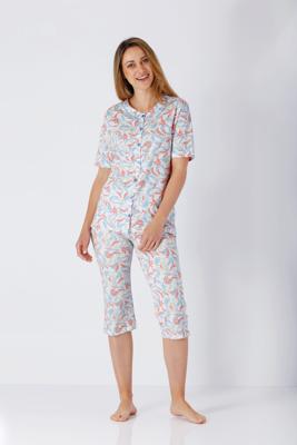 Hajo doorknoop dames pyjama Paisley