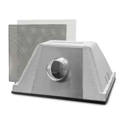 "easyplenum" Voor Luchttoevoer- Aansluiting 125mm - Met Geperforeerd Rooster