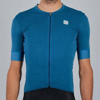Sportful Monocrom fietsshirt korte mouw blauw heren