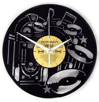 Vinyl Klok Jukebox - Gemaakt Van Een Gerecyclede Plaat - thumbnail
