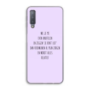 Relatief: Samsung Galaxy A7 (2018) Transparant Hoesje