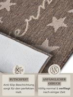 Hanse Home - Cucina Anti-Slip Runner Melierte Sterneküche Brown - 62x150 cm