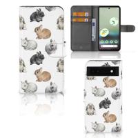 Telefoonhoesje | Met pasjeshouder | voor Google Pixel 6A Konijntjes