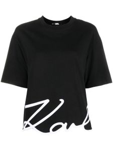 Karl Lagerfeld t-shirt Signature Hem - Noir