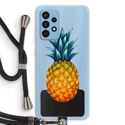 Grote ananas: Samsung Galaxy A52 Transparant Hoesje met koord