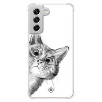Samsung Galaxy S21 FE shockproof hoesje - Kat kiekeboe