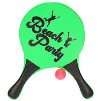 Actief speelgoed tennis/beachball setje groen   - - thumbnail
