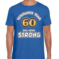 Cadeau T-shirt voor heren - veteranen team - blauw - verjaardag - 60 jaar