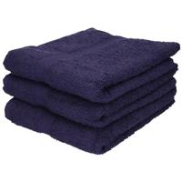 Towelcity Luxe badhanddoek - 3x - navy - 50 x 90 cm - 550 grams - Badkamer textiel - Katoen