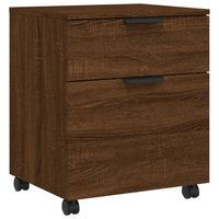 vidaXL Dossierkast verrijdbaar 45x38x54 cm bewerkt hout bruineiken