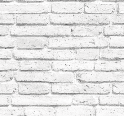 Behang witte baksteen patroon