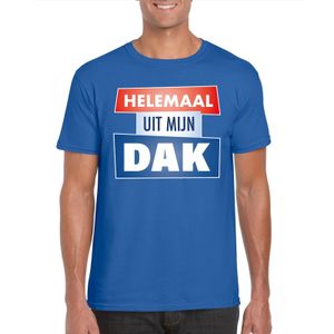 Blauw Helemaal uit mijn dak t-shirt heren