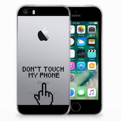 Apple iPhone SE | 5S Silicone-hoesje Finger Don't Touch My Phone Apple iPhone SE | 5S Silicone-hoesje Finger Don't Touch My Phone