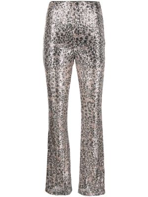 LIU JO pantalon droit à ornements en sequins - Tons neutres