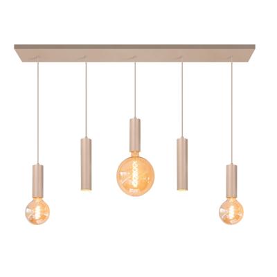 Highlight Design hanglampLocarno 5-lichts zand bruin - O1080.03
