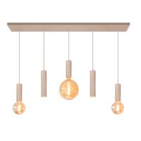 Highlight Design hanglampLocarno 5-lichts zand bruin - O1080.03
