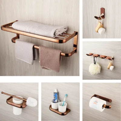 Monite Luxe Roségouden Badkamer Accessoire Set