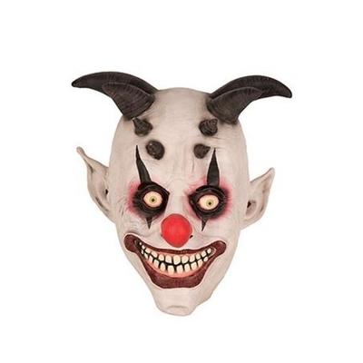 Halloween clown met hoorns feest masker - van latex - enge verkleedmaskers - volwassenen