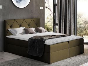 Boxspring CRYSTALO 140x200 cm olijfgroen