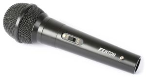 Fenton DM100 zwarte dynamische microfoon voor o.a. karaoke en DJ&apos;s