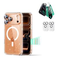 iPhone 17 Pro Bundle Classic Hybrid Magnetic Case (Camera Control) and Armorite Screen Protector - Clear Shimmer