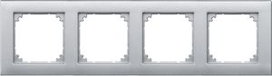 Merten M-Plan afdekraam 4-voudig aluminium 486460