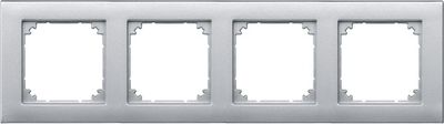 Merten M-Plan afdekraam 4-voudig aluminium 486460
