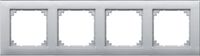 Merten M-Plan afdekraam 4-voudig aluminium 486460