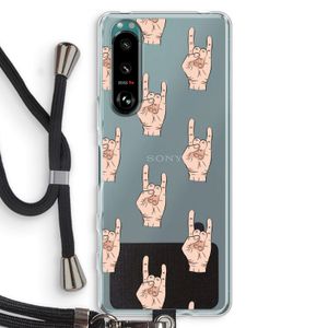 Rock: Sony Xperia 5 III Transparant Hoesje met koord