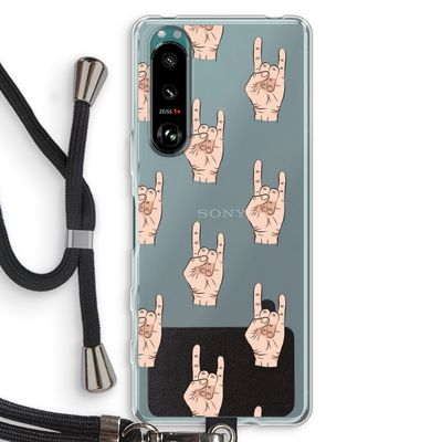 Rock: Sony Xperia 5 III Transparant Hoesje met koord