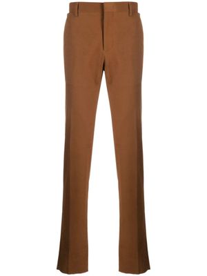 Zegna pantalon chino stretch à coupe droite - Marron