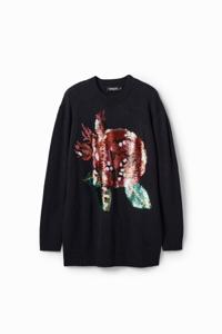 Oversized trui pailletten M. Christian Lacroix - BLACK - M