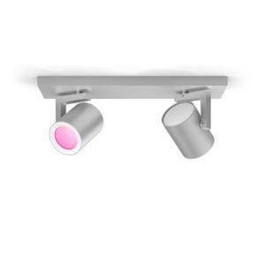 Philips Opbouwspot Hue Argenta - White and color 2-lichts zilvergrijs 915005762401
