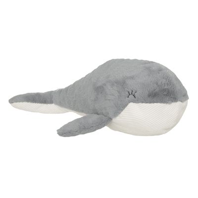 Atmosphera Walvis knuffel van zachte pluche - blauw/grijs/wit - 64 cm - Extra groot