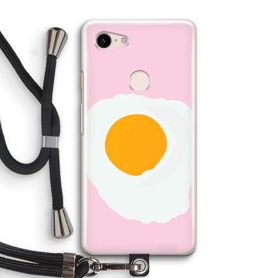 Sunny side up: Pixel 3 Transparant Hoesje met koord