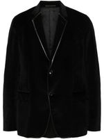 Gucci Pre-Owned blazer à finitions en cuir (années 2000) - Noir