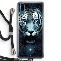 Darkness Tiger: Huawei P20 Transparant Hoesje met koord