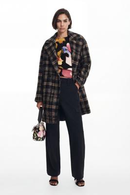 Kort geruite jas - BLACK - L