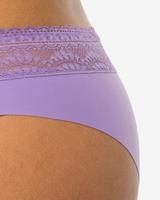 HEMA Dames brazilian micro met kanten tailleband lichtpaars (lichtpaars)