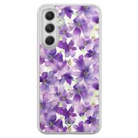 Samsung Galaxy A34 hybride hoesje - Floral violet - thumbnail