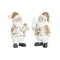 Kerstversiering DKD Home Decor Hars Kerstman (8 x 6 x 13,5 cm) (2 Stuks)