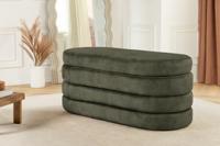 Extravagante gestoffeerde bank VOGUE 115 cm groen fluwelen bank met opbergruimte - 46692