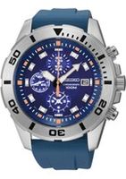 Horlogeband Seiko 7T92-0NS0 / SNDE03P1 / R00H013J0 Silicoon Blauw 22mm
