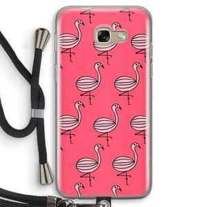 Flamingo: Samsung Galaxy A5 (2017) Transparant Hoesje met koord