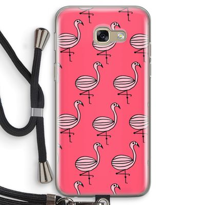Flamingo: Samsung Galaxy A5 (2017) Transparant Hoesje met koord